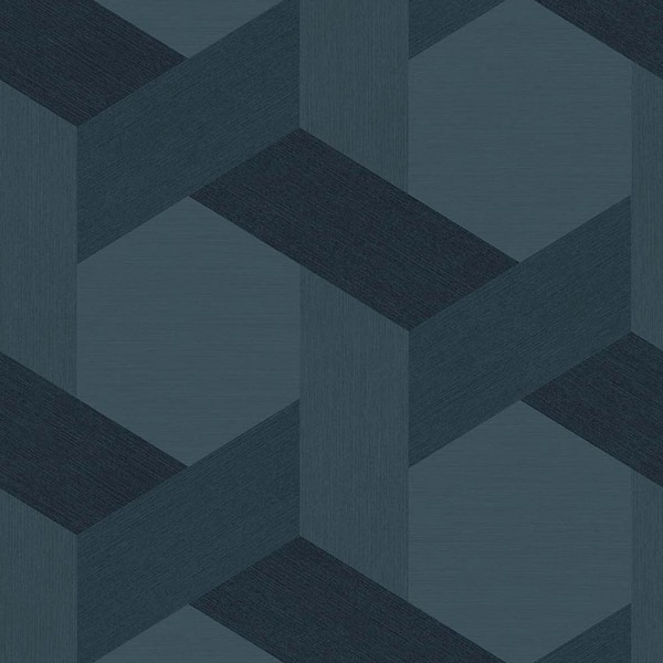 Graham & Brown Fractal Navy Wallpaper