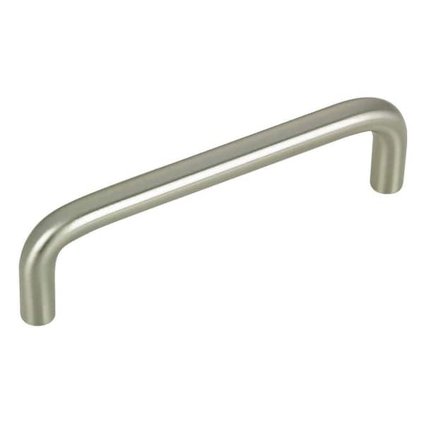 Richelieu Hardware Livingston Collection 3 1/2 in. (89 mm) Brushed Nickel Functional Round Cabinet Bar Pull