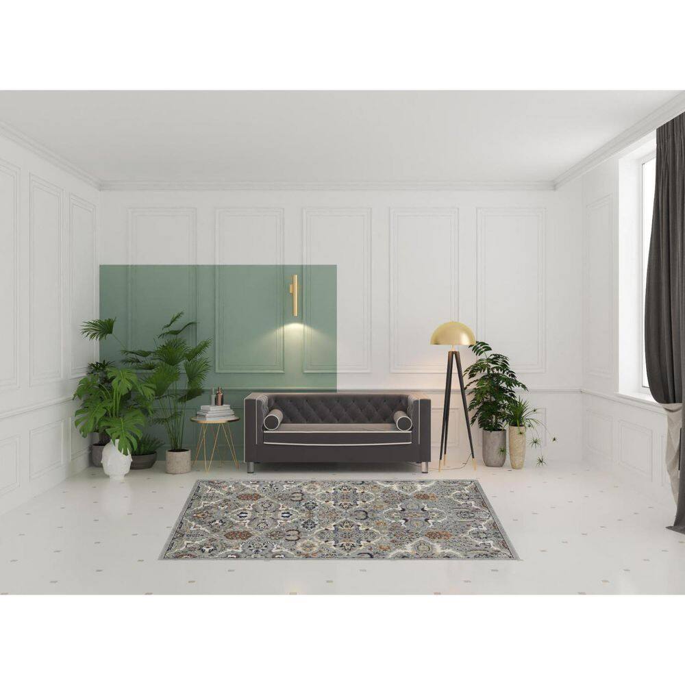 6' X 9' Green and Ivory Floral Power Loom Area Rug price history on PriceWatchPro