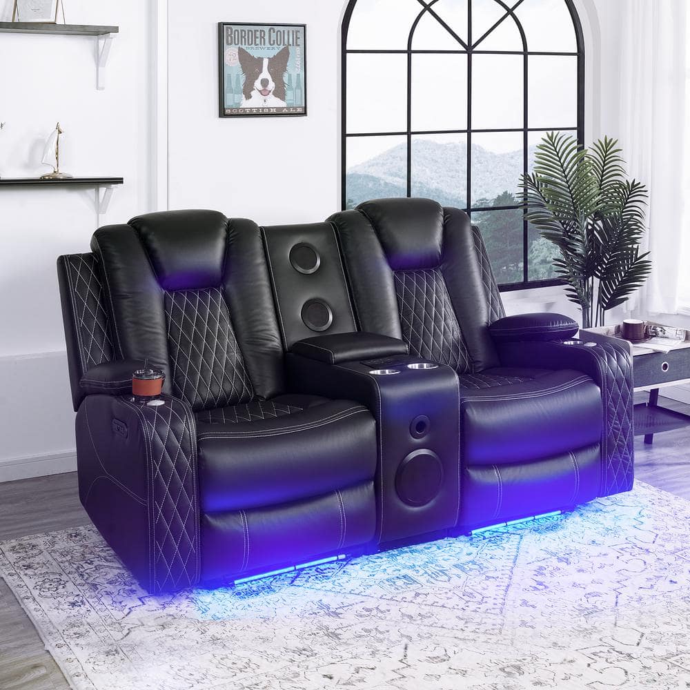 HOMESTOCK Home Theater Seating, Movie Theater Chairs, Power Recliner ...