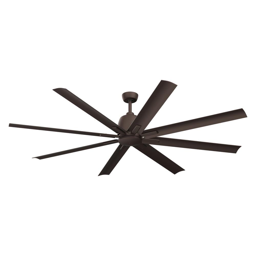KICHLER Breda 75 in. Outdoor Satin Natural Bronze Downrod Mount Ceiling Fan with Remote Included for Patios or Porches