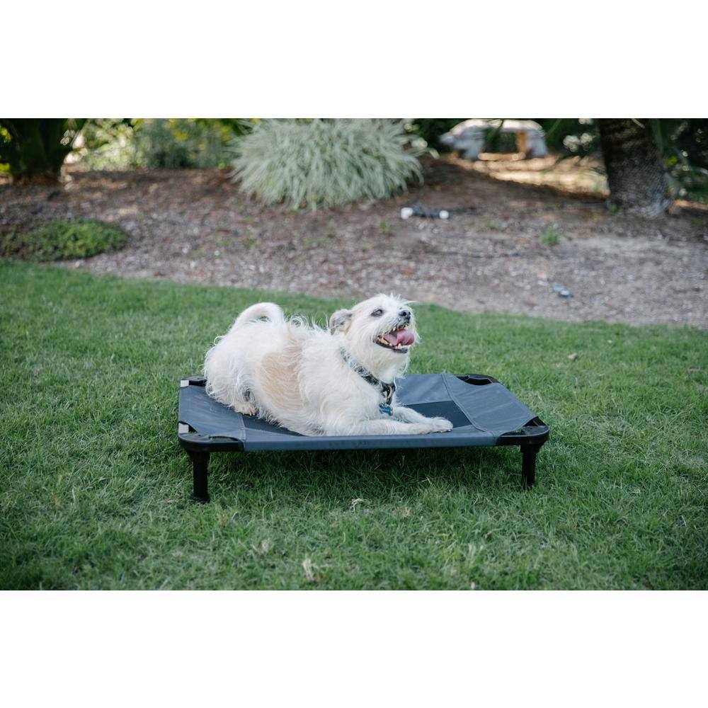 Small Gray Elevated Waterproof Outdoor Pet Bed