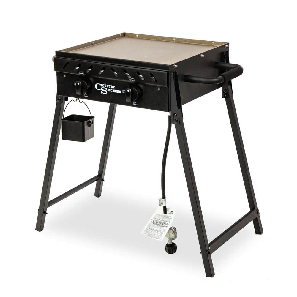 Stainless Steel 2-Burner Portable Outdoor Gas Griddle