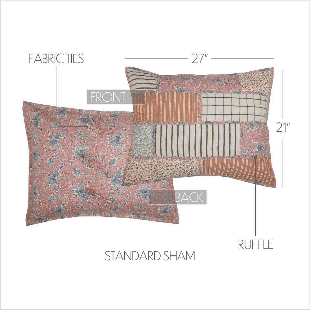 Kaila Patchwork Quilted Cotton Standard Sham in Autumn Hues