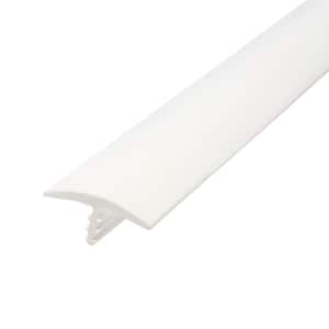 1 in. White Flexible Polyethylene Center Barb Hobbyist Pack Bumper Tee Moulding Edging 25 foot long Coil