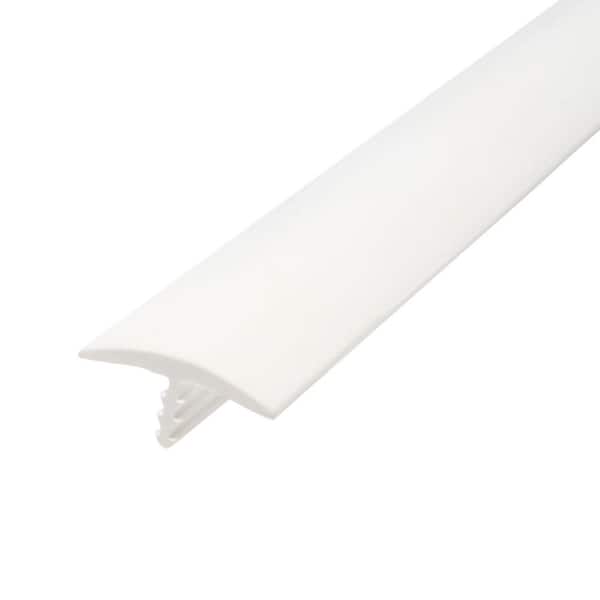 Outwater 1 in. White Flexible Polyethylene Center Barb Hobbyist Pack Bumper Tee Moulding Edging 25 foot long Coil