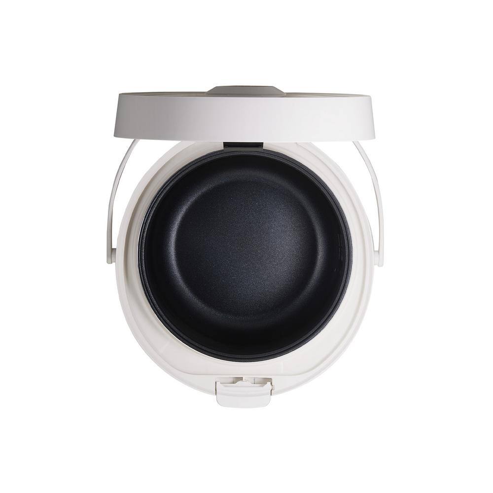 10-Cup (Uncooked)/20-Cup (Cooked) White Basic Rice Cooker and Warmer with Nonstick Inner Pot, Switch Press