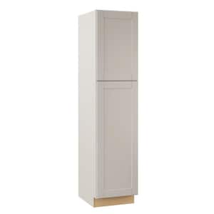 Shaker 18 in. W x 24 in. D x 84 in. H Assembled Pantry Kitchen Cabinet in Dove Gray