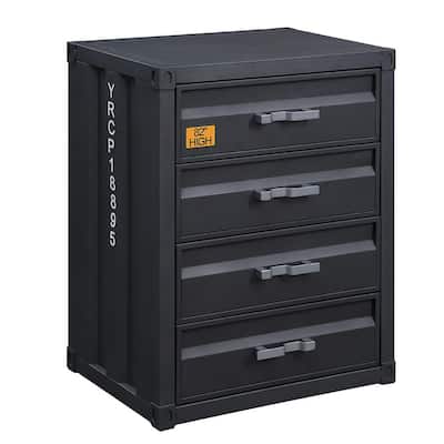 Cargo 4-Drawers Gunmetal Chest of Drawers 32 in. x 20 in. x 26 in.