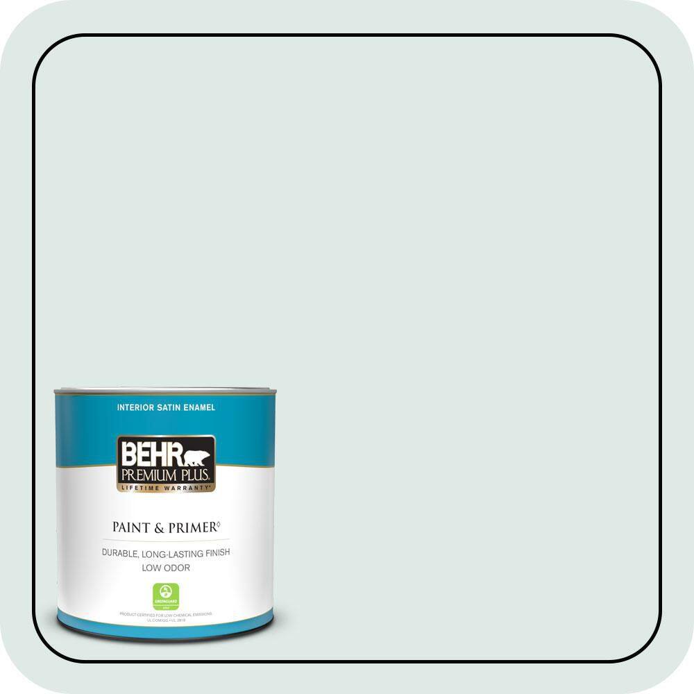 BEHR PREMIUM PLUS 1 qt. #PPU13-17 Fresh Day Satin Enamel Low Odor ...