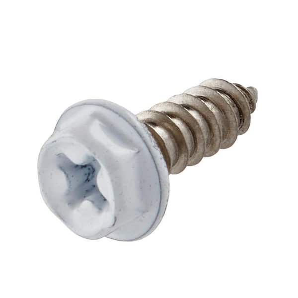 Everbilt #8 x 1/2 in. White Stainless Steel Hex Head Gutter Sheet Metal  Screw (25-Pack) 801094 - The Home Depot