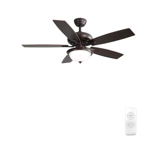Unbranded 52 in. Indoor Crystal Ceiling Fan With LED Light 3 Speed Wind 5 Plywood Blades Remote Control AC Motor