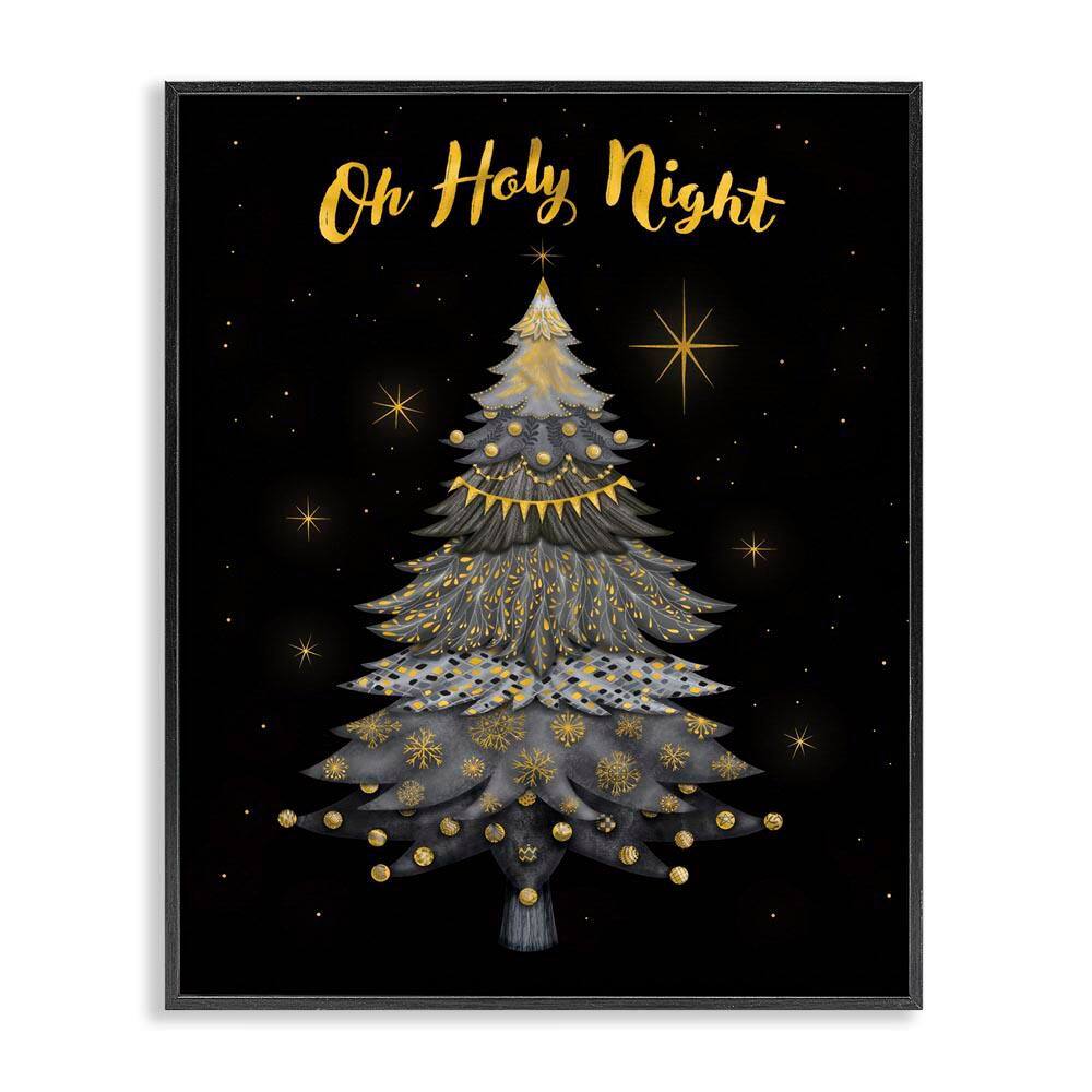 Oh Holy Night Winter Tree by Darlene Seale Black Framed Culture Giclee Art Print 30 in. x 24 in. price history on PriceWatchPro