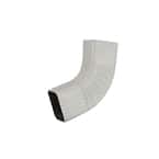 2 in. x 3 in. White Aluminum Downspout 80 Degree B Elbow