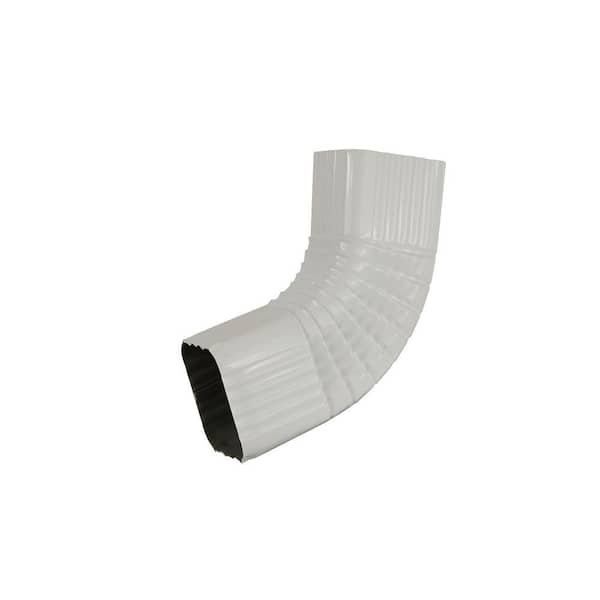 Amerimax Home Products 3 in. x 4 in. High Gloss 80° White Aluminum Downspout B-Elbow