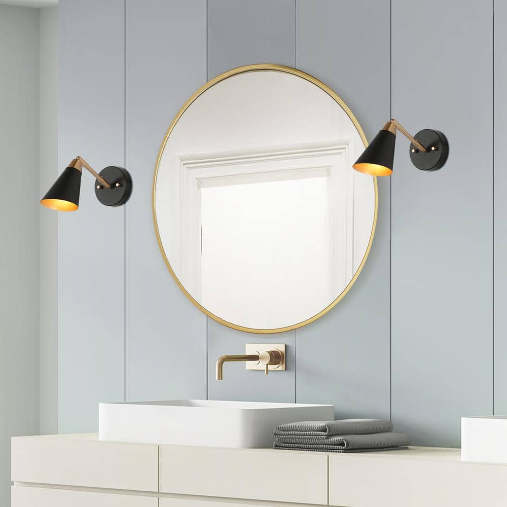 Kenon Matte Black Direct Wired LED Vanity Light, Energy Star