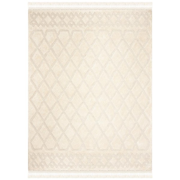 Casablanca 10 ft. x 14 ft. Ivory Geometric Area Rug