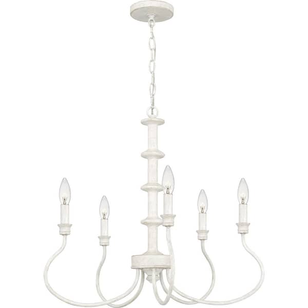 Quoizel Adela 5-Light Antique White Chandelier