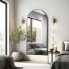 Dovelina 21 in. W x 64 in. H Modern Arched Metal Framed Black Full Length Floor Standing Mirror HD-202482701
