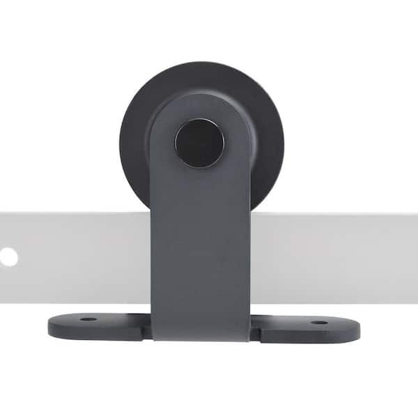 Top Mount 72 in. Matte Black Barn Style Sliding Door Track and Hardware Set Top Mount 72 in. Matte Black Barn Style Sliding Door Track and Hardware Set