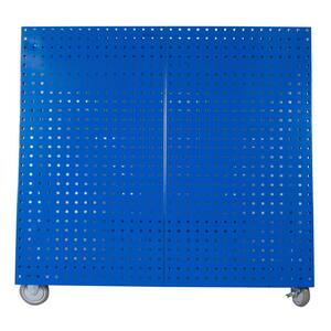 21.25 in. Mobile 0-Drawer Tool Utility Cart in Blue