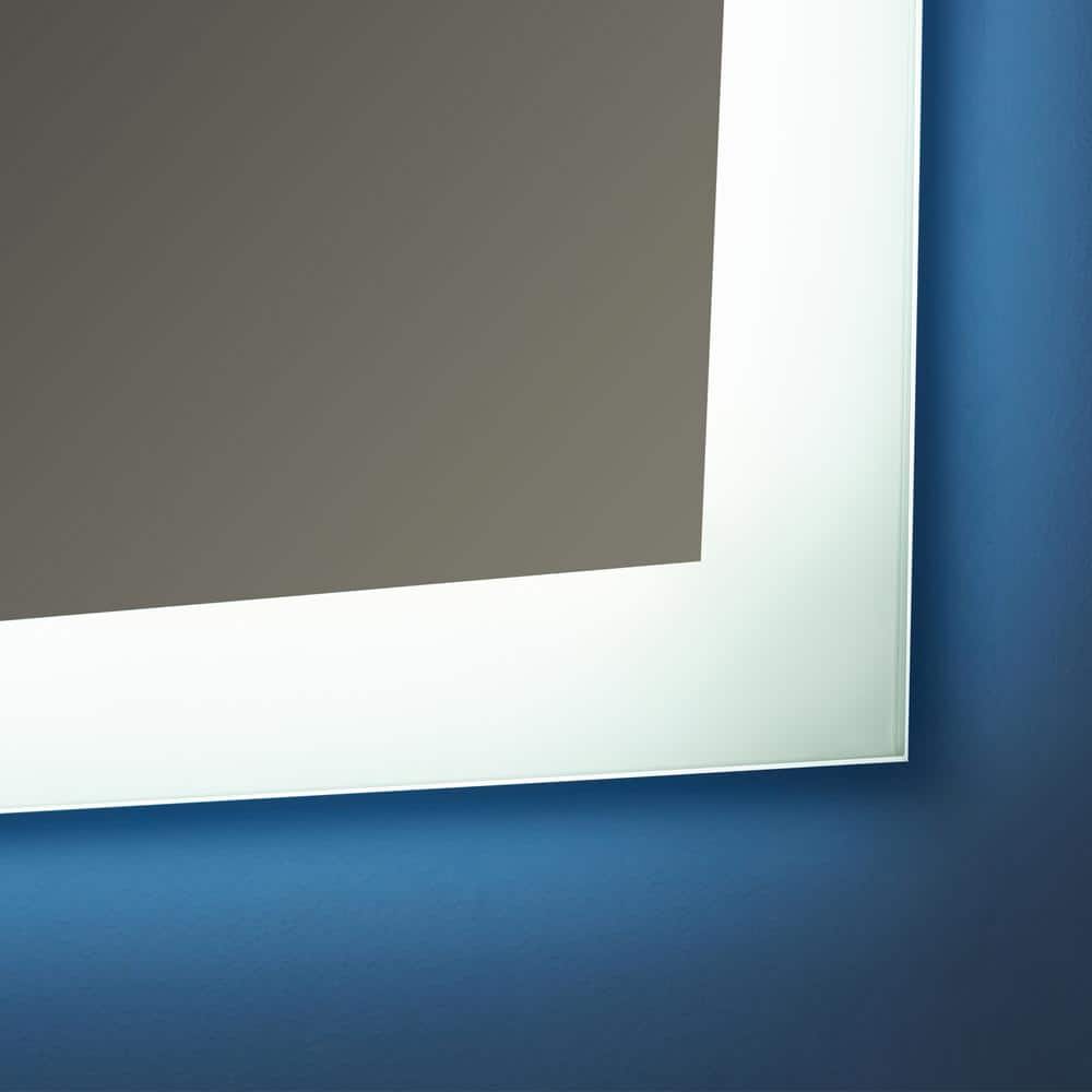 Callista 48" Brushed Aluminum Frameless LED Vanity Mirror