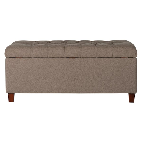 Photo 1 of ***PARTS ONLY*** Brown Tufted Storage Bench