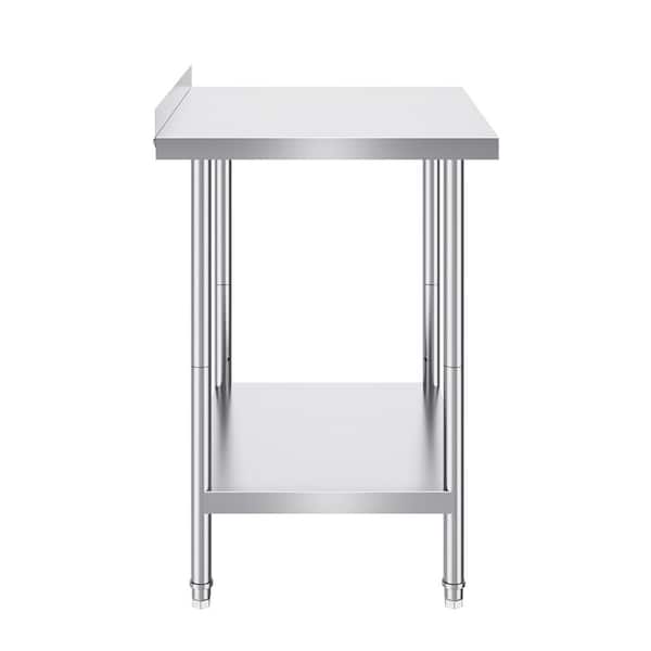 SVOPES 24 x 30 x 36 In. Stainless Steel Work Table, Commercial Kitchen Prep Table, Heavy Duty Worktable Adjustable Height