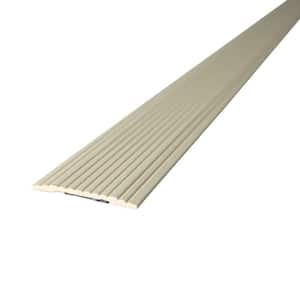 Cinch 1.25 in. x 36 in. Beige Fluted Seam Cover Transition Strip