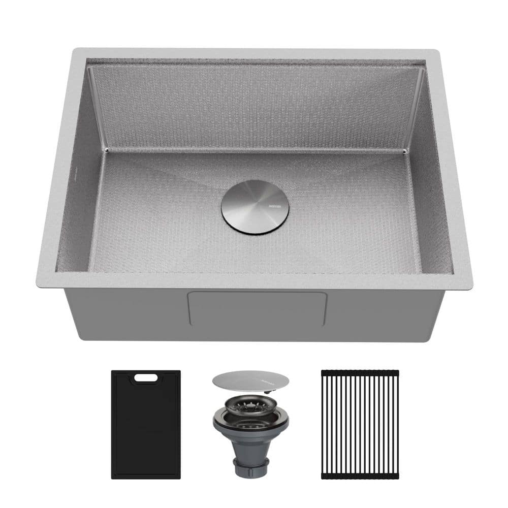 Matrix 24 in. Undermount Single Bowl 16-Gauge Stainless Steel Workstation Kitchen Sink price history on PriceWatchPro