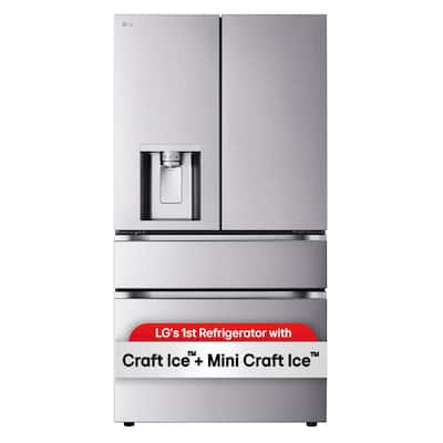 36 in. 29 cu. ft. Standard Depth MAX 4-Door French Door Refrigerator in Stainless Steel w/ Craft Ice and Mini Craft Ice