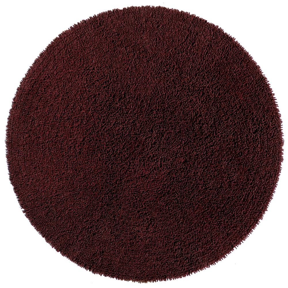 UPC 692789911716 product image for Brown Shag Chenille Twist 3 ft. x 3 ft. Round Accent Rug | upcitemdb.com