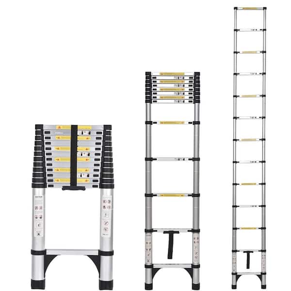 16.5 ft. Aluminum Telescoping Ladder with Triangle Stabilizers