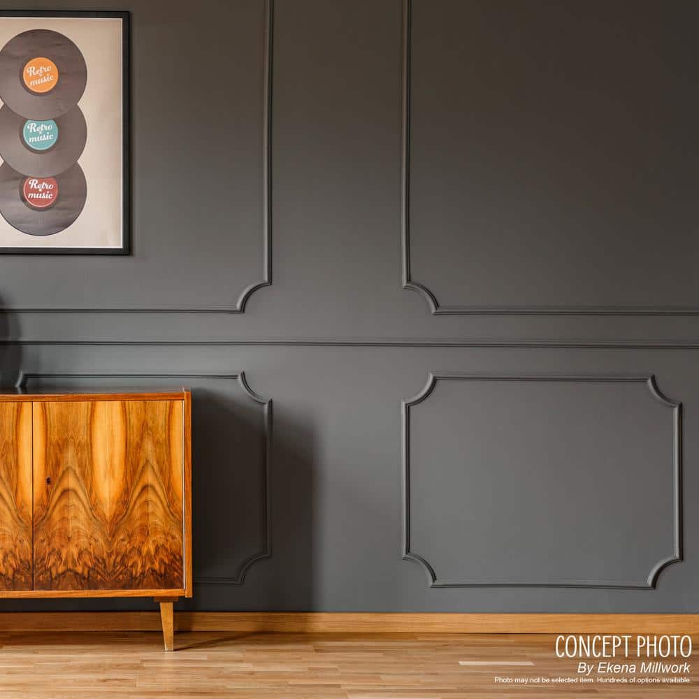 Ashford Molded Classic White Urethane Wainscot Wall Panel