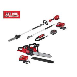 M18 FUEL 10 in. 18-Volt Lithium-Ion Brushless Cordless Pole Saw & 16 in. Chainsaw Combo Kit with Two Batteries