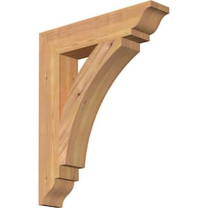 3.5 in. x 22 in. x 18 in. Western Red Cedar Thorton Traditional Smooth Bracket