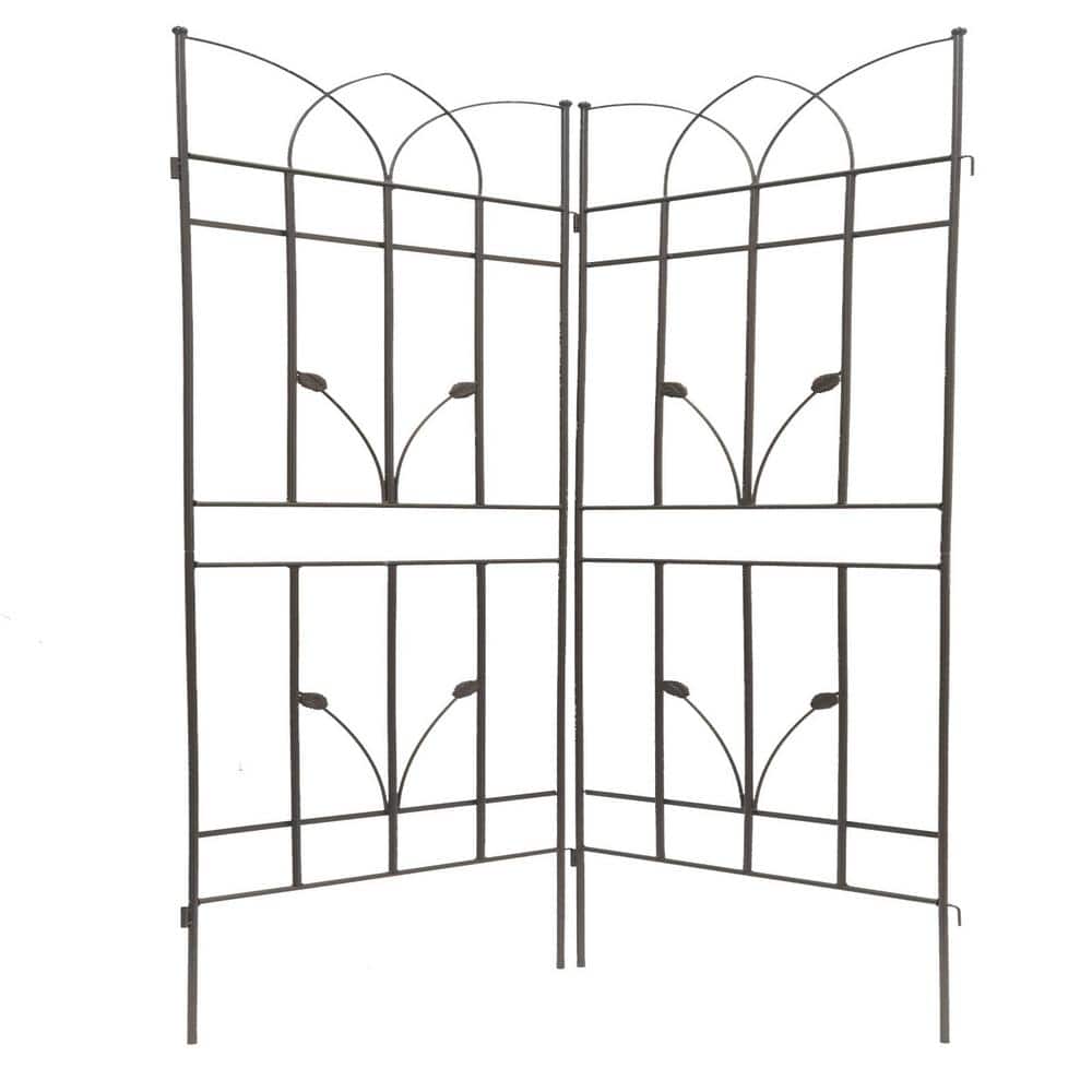 4-Pack Metal Garden Trellis 71 in. x 17.7 in. Rustproof Trellis for Climbing Plants Outdoor Flower Support Brown price history on PriceWatchPro