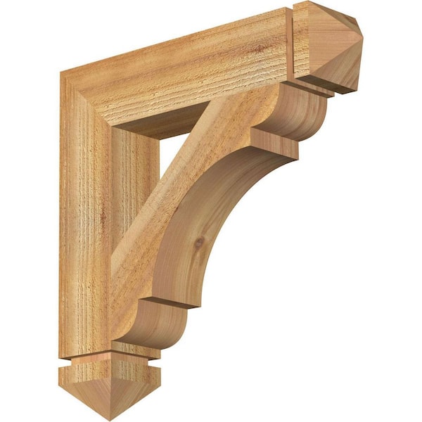 Ekena Millwork 4 in. x 20 in. x 20 in. Western Red Cedar Olympic Arts and Crafts Rough Sawn
