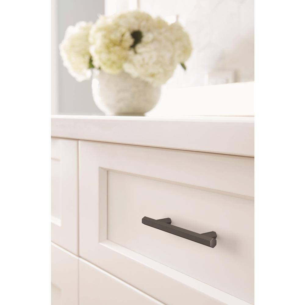 Matte Black Steel Cabinet Drawer Pull with Mounting Hardware