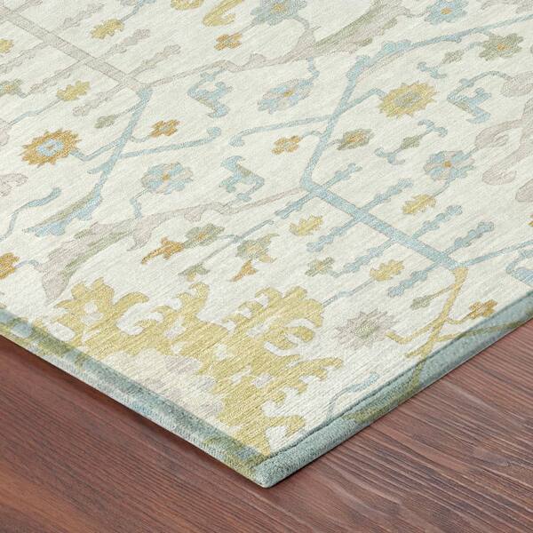 Chantille Machine Washable Indoor/Outdoor Abstract ACN2859 Ivory 5 ft. x 7 ft. 6 in. Area Rug