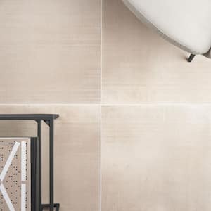 Lungo Sand 24 in. x 24 in. Matte Porcelain Fabric Look Floor and Wall Tile (11.62 sq. ft. / Case)