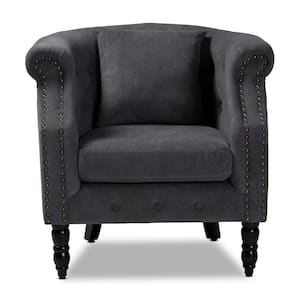 Renessa Grey and Dark Brown Arm Chair