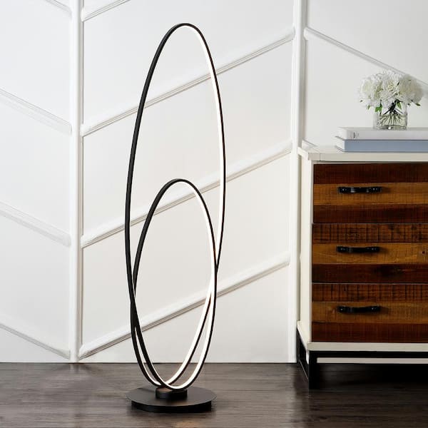 JONATHAN Y Looper 47 in. Black Metal Modern Contemporary