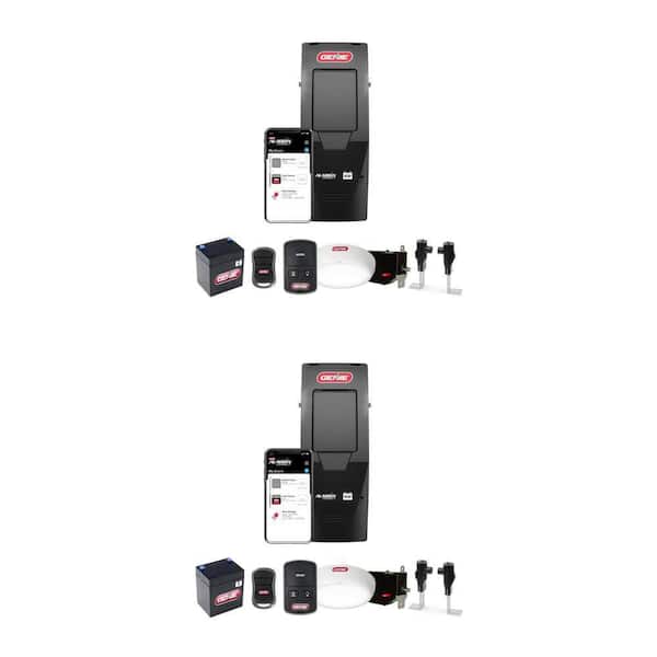 Signature Series Ultra-Quiet Wall Mount Smart Garage Door Opener 2-Pack w/ Battery Backup, Wi-Fi, Wireless Wall Console