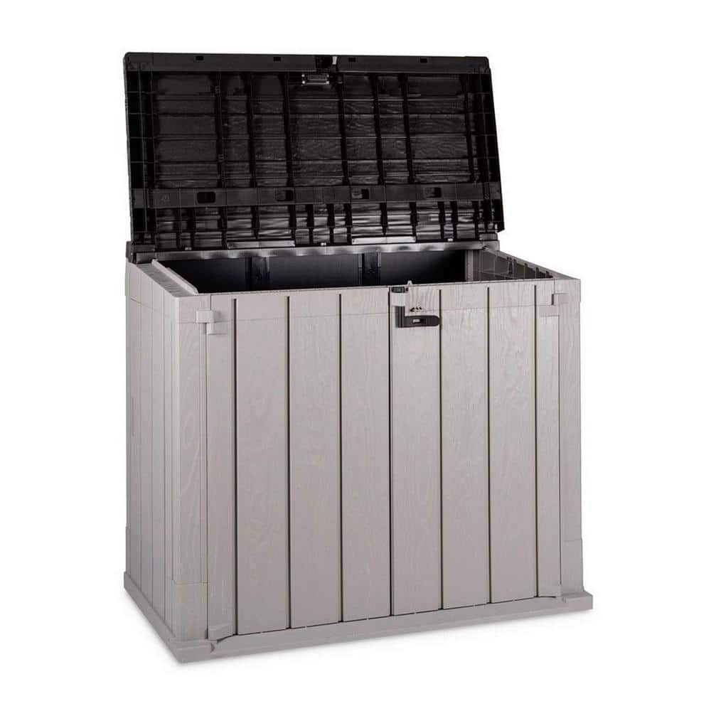Gray All Weather Outdoor Storage Shed Cabinet