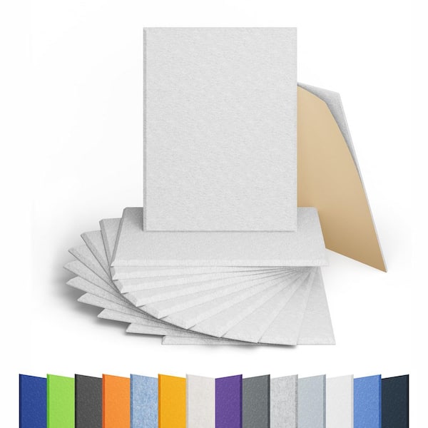 Laybus 16 in. x 12 in. x 0.4 in. Acoustic Panels Self Adhesive Sound Proof Foam for Office, Reccording Room, Snow White, 12 Pcs