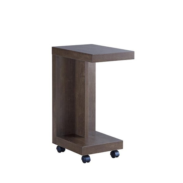 Furniture of America Vecker Walnut Oak Mobile End Table