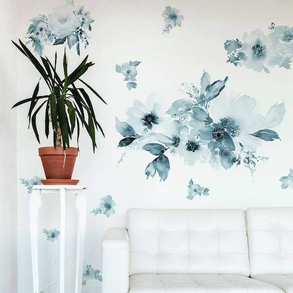 RoomMates WATERCOLOR FLORAL GIANT PEEL & STICK WALL DECALS