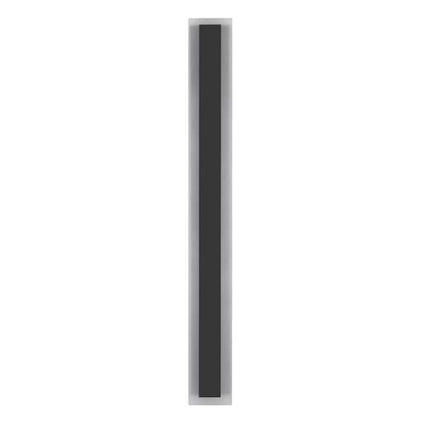 43 in. Matte Black 1-Light Lantern Wall Sconce Integrated LED Outdoor Wall Light for Garden or Patio