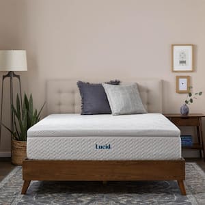 2 in. King Bamboo Charcoal and Gel Memory Foam Mattress Topper